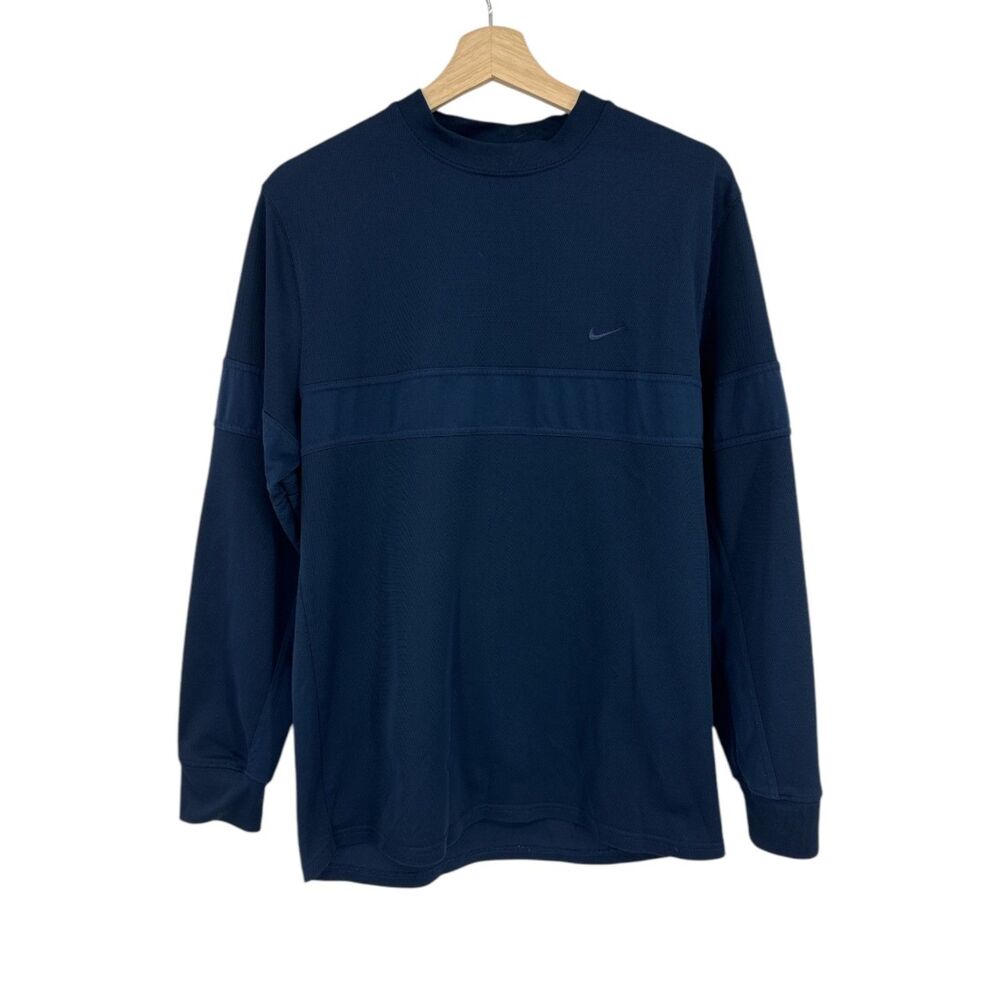 Nike Long sleeve Shirt mens Medium Navy Blue pullover